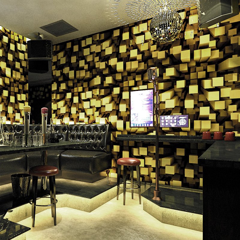 ktv 3d wallpaper gold foil rolls factory in china wall papaper water and flam resistance luxury wall panels sticker home decor