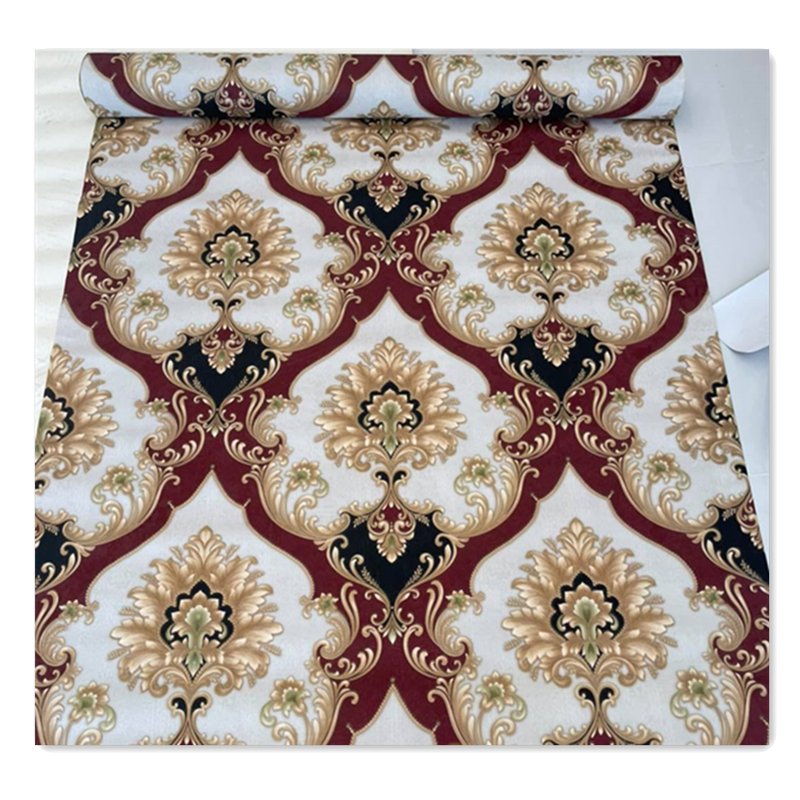 Vintage Damascus Wallpapers Wall Coating Heavy Embossed PVC Wallpaper Decorative Bedroom Wallpaper