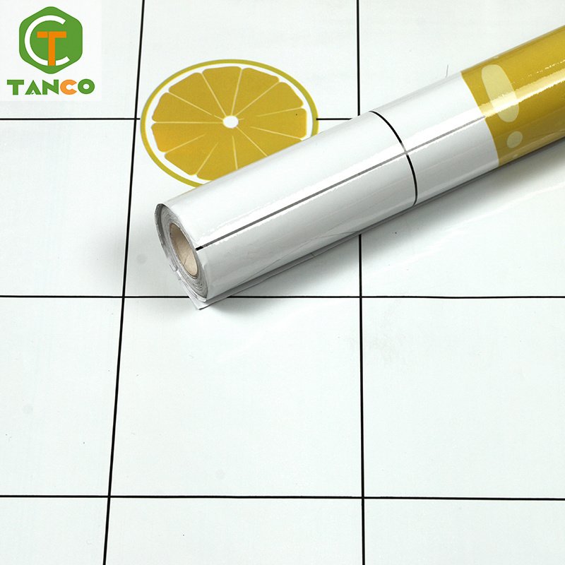 Hot selling heat resistant aluminum foil wallpaper lemon 3d waterproof wall paper for kitchen and bathroom