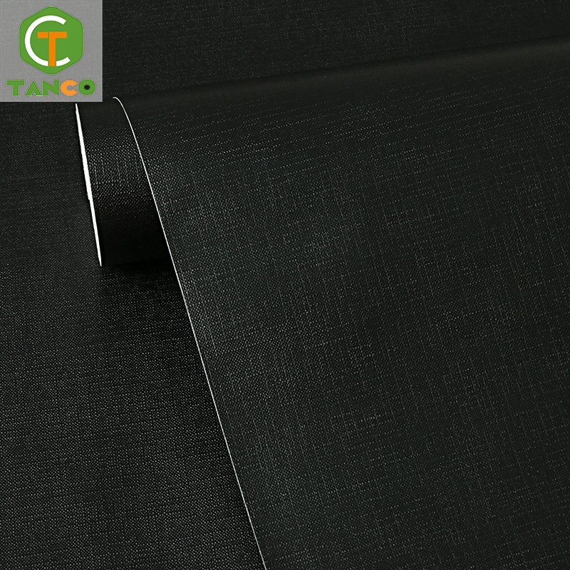 Solid color self-adhesive wallpaper black pvc contact paper for wall