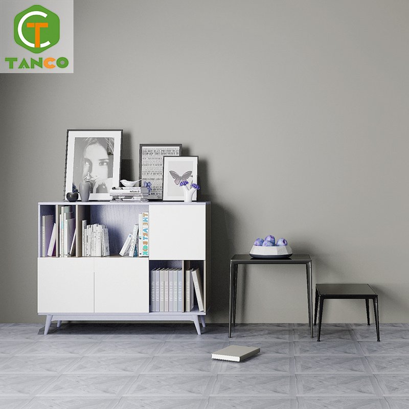 Solid color self-adhesive wallpaper black pvc contact paper for wall