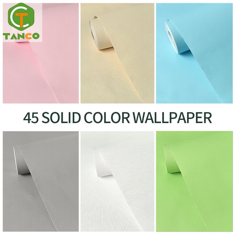 Solid color self-adhesive wallpaper black pvc contact paper for wall