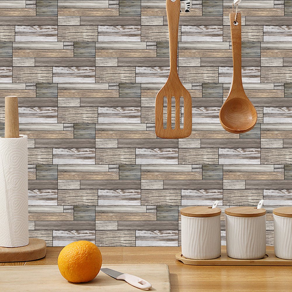 YIWU QIYE 6Pcs Simulated pebble retro frosted wall sticker wall decoration renovation wallpaper self-adhesive wholesale