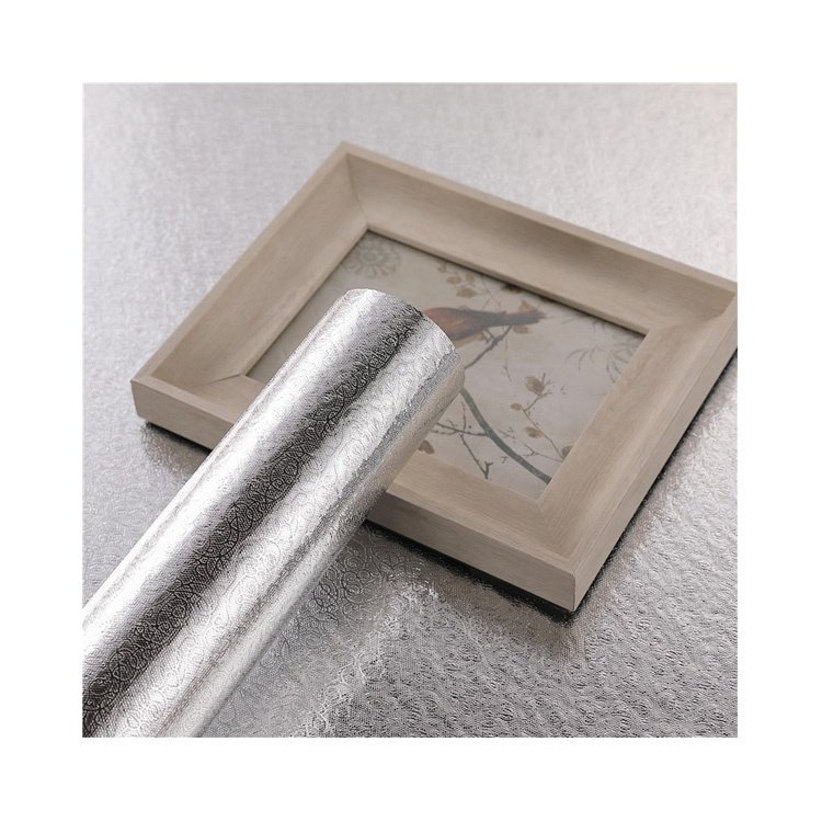 Oil-proof PET Self Adhesive Aluminum Foil PVC Vinyl Films Sticker Wallpaper Rolls for Cabinet