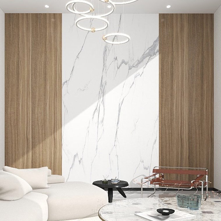 3D PVC Interior Decorative Wallpaper Rolls Bamboo Carbon Fiber Integrated Background Wall Panel For House
