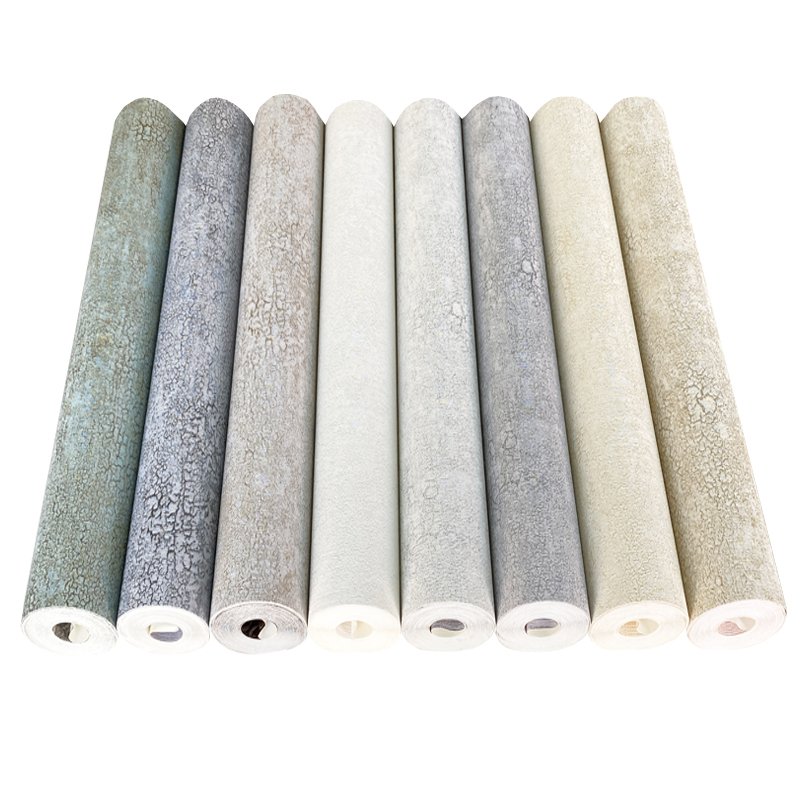 Simple Abstract PVC Vinyl Living Room Silk Plain Solid Color Non Self Adhesive Wallpaper Wall Paper Roll