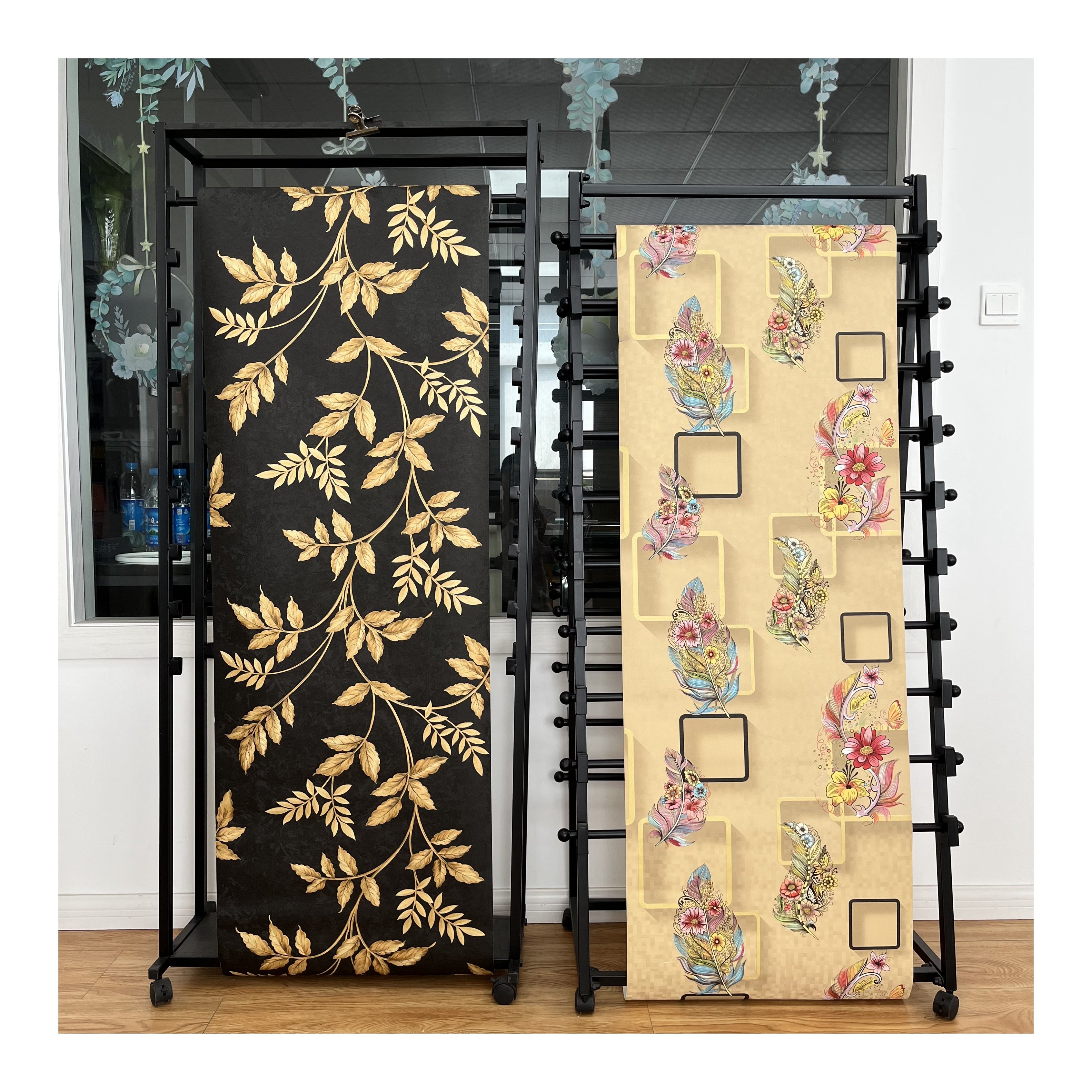 Nature leaves designs wallpaper living room, home beautiful flower vinyl PVC wallpaper