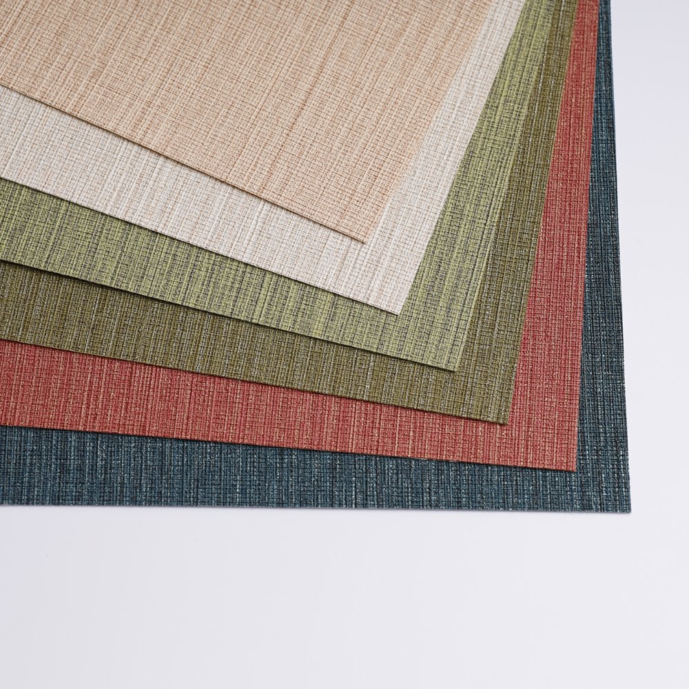 Hot sale Factory Price High Quality Monochromatic Competitive Project PVC Wall papers Fabric Backed for Mall Baby room