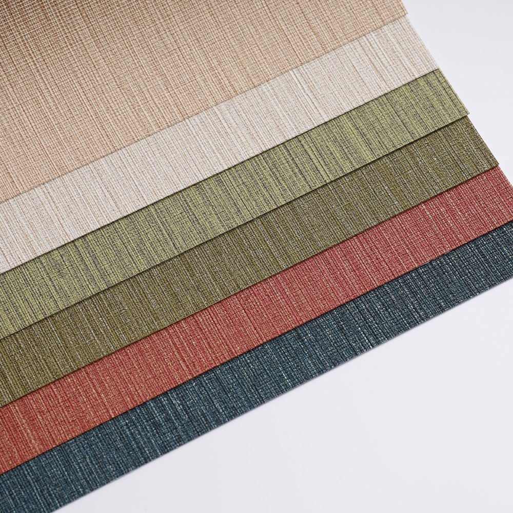 Hot sale Factory Price High Quality Monochromatic Competitive Project PVC Wall papers Fabric Backed for Mall Baby room
