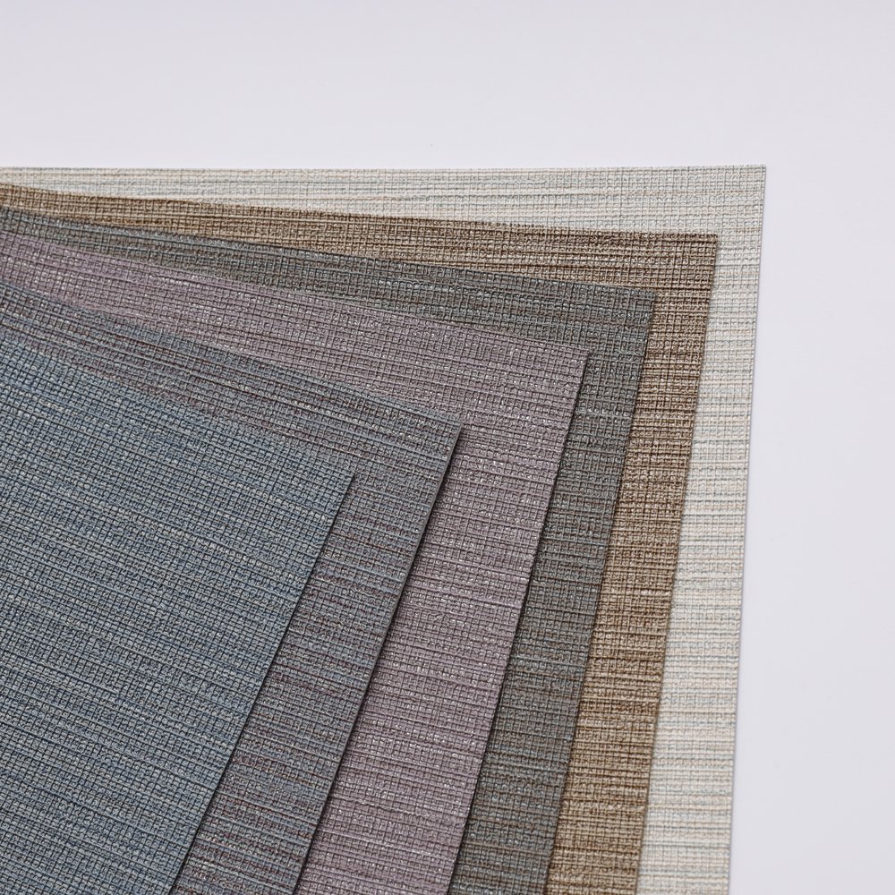 Hot sale Factory Price High Quality Monochromatic Competitive Project PVC Wall papers Fabric Backed for Mall Baby room