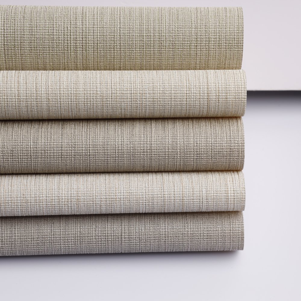 Hot sale Factory Price High Quality Monochromatic Competitive Project PVC Wall papers Fabric Backed for Mall Baby room