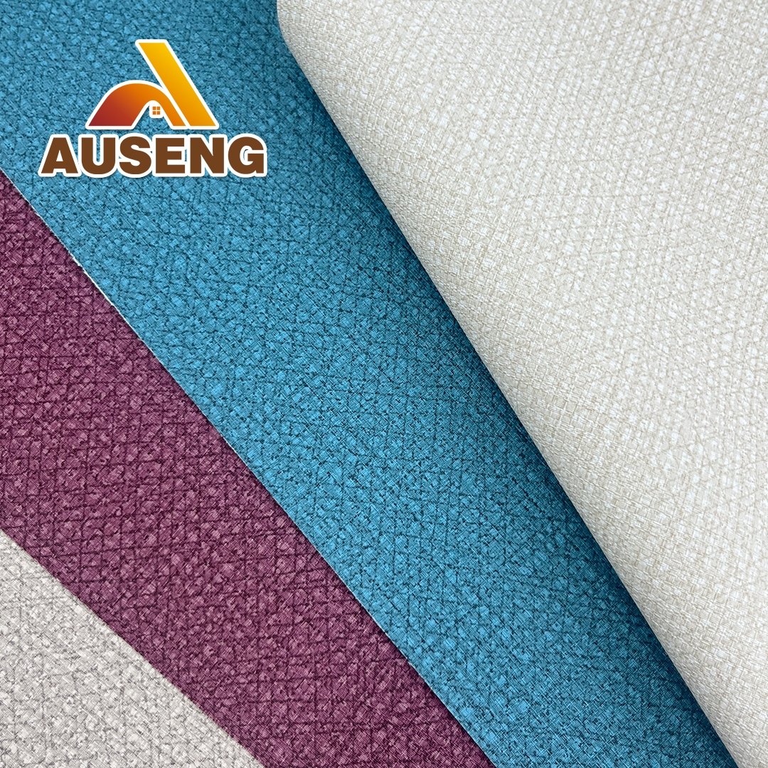 Modern 3D Vinyl Wallpaper Roll 20 oz PVC Wallcovering Woven Cotton Fabric Backing Bedroom Living Room Free Commercial Project
