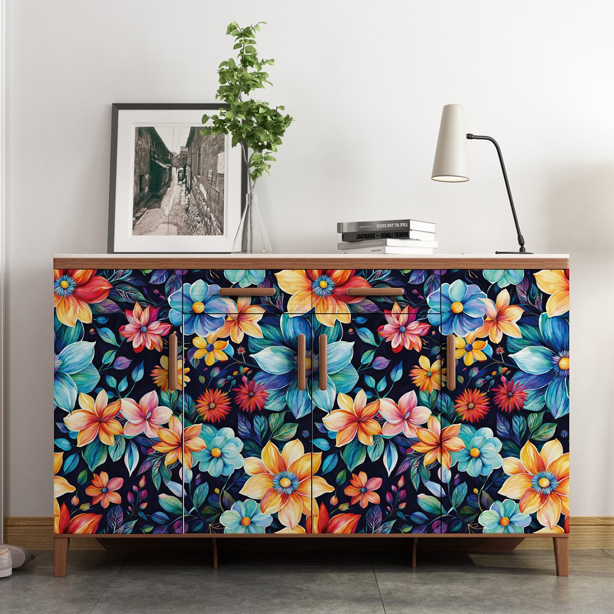 Udk Waterproof Pvc Vinyl Wall Papers 3d Modern Design Self Adhesive Wallpaper Home Decoration Flower Peel And Stick