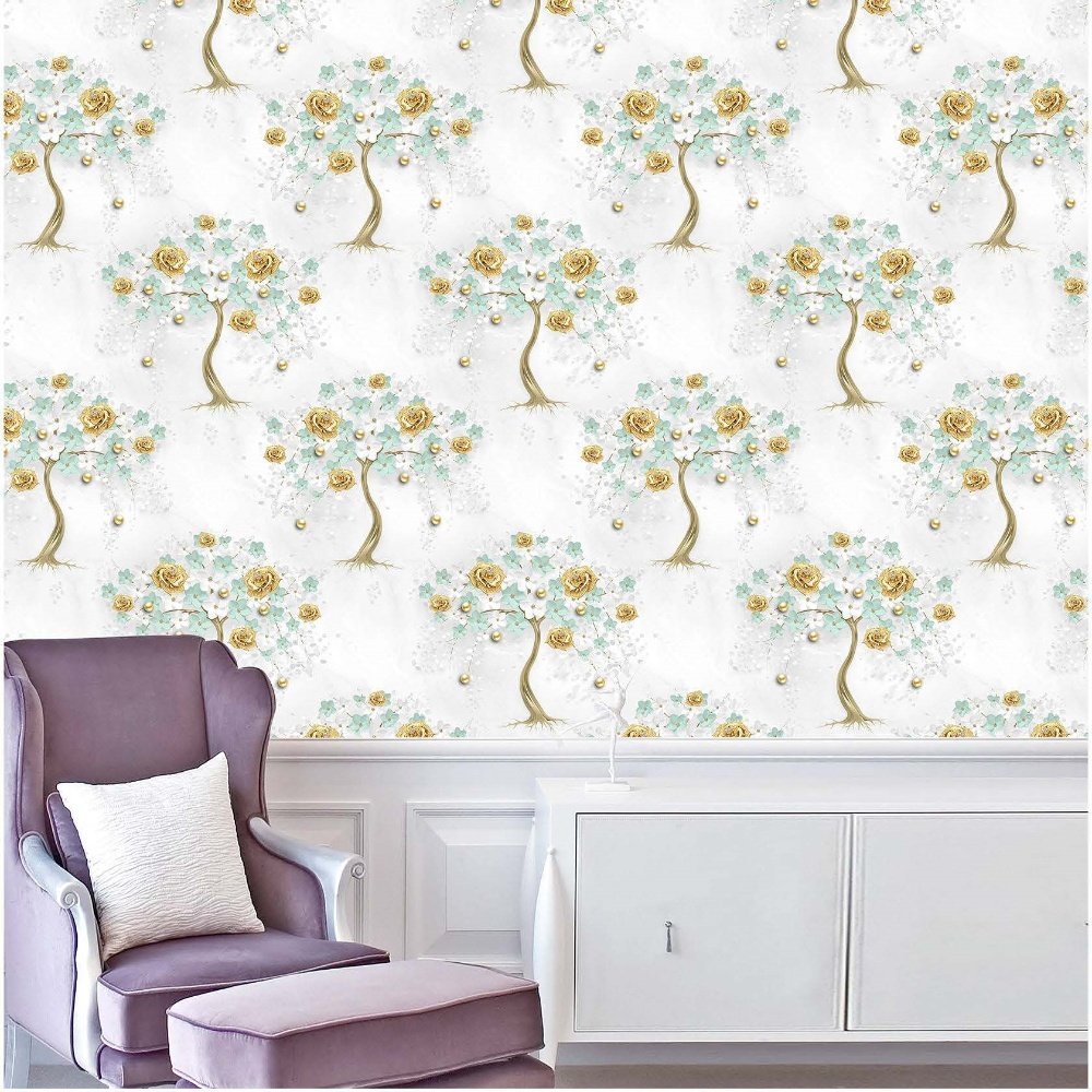 2024 new style deep embossed Nordic style modern three-dimensional French elegant plant wallpaper