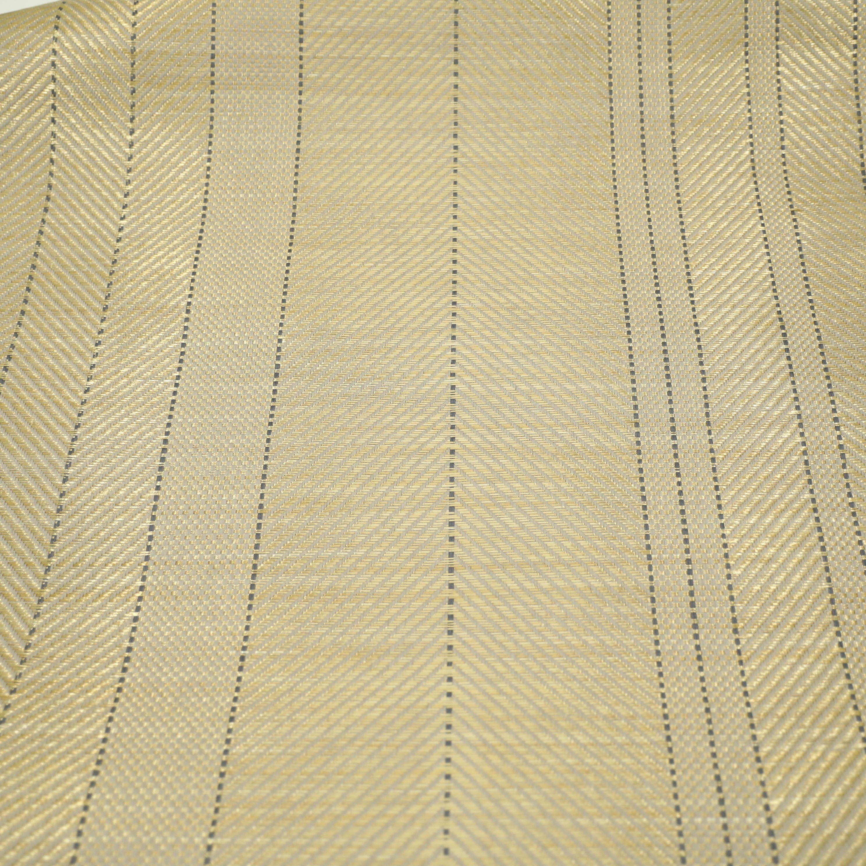 MYWIND Chevron Chic Grasscloth & Textured Natural Wall Coverings Shining Sparkling and Gold Colors Wallpaper Double Rolls