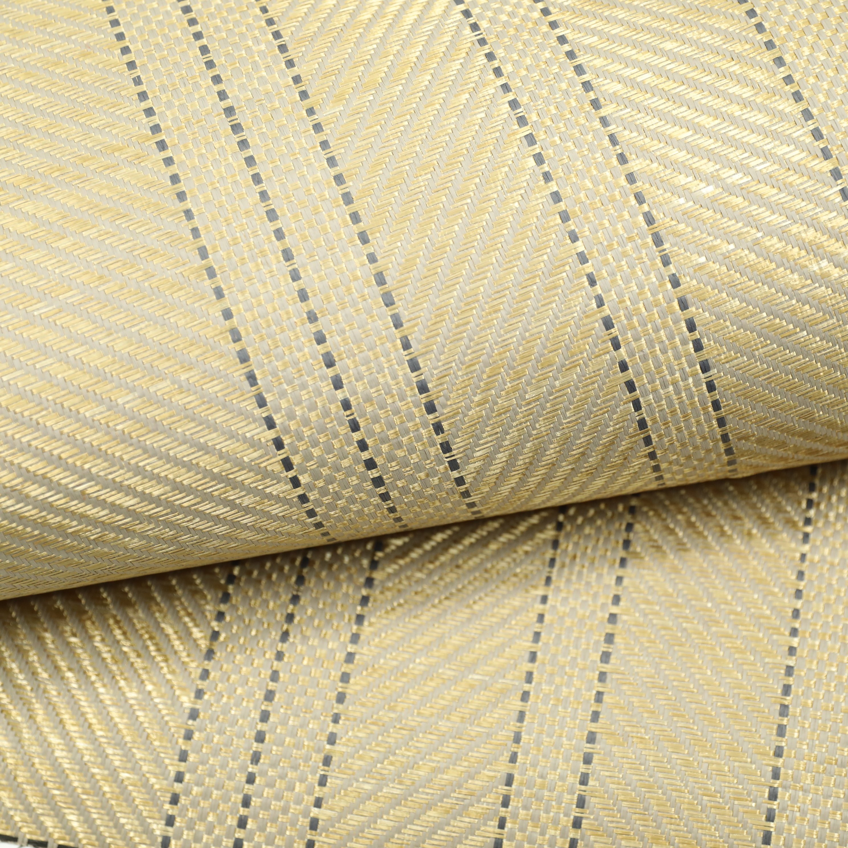 MYWIND Chevron Chic Grasscloth & Textured Natural Wall Coverings Shining Sparkling and Gold Colors Wallpaper Double Rolls