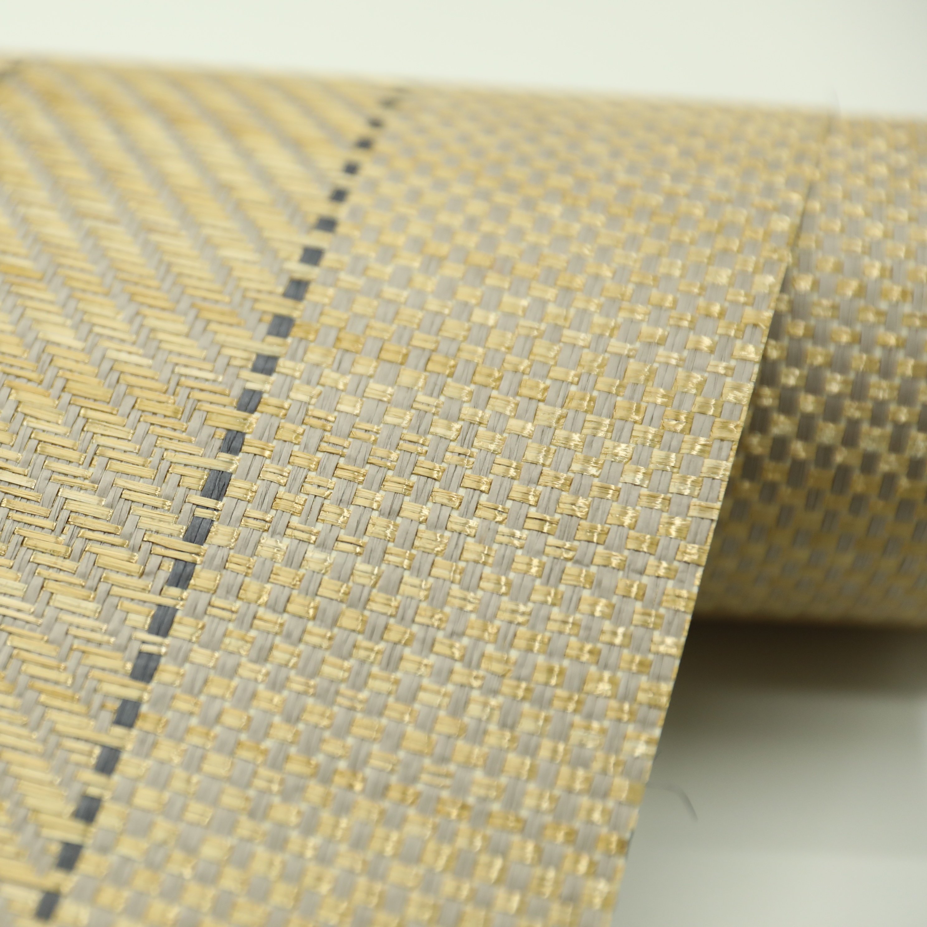 MYWIND Chevron Chic Grasscloth & Textured Natural Wall Coverings Shining Sparkling and Gold Colors Wallpaper Double Rolls
