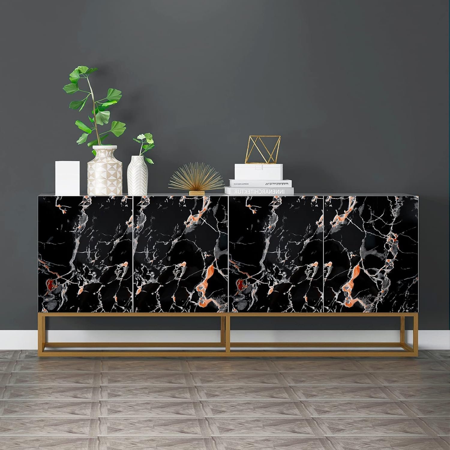 2024 Factory Custom Marble Texture Waterproof Removable 3D Wallpaper For Kitchen Counter Marble Wall Paper