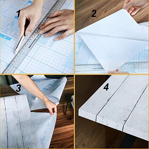 0.45*10m White wooden self-adhesive Wallpaper Brick Stick Removable Wallpaper Vinyl Film for home and furniture