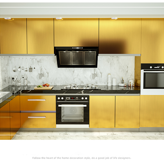 Golden Metal Peel&Stick Wall Paper Metallic Wall Wallpaper Wall Sticker Decorative Films for Interior Home Decor