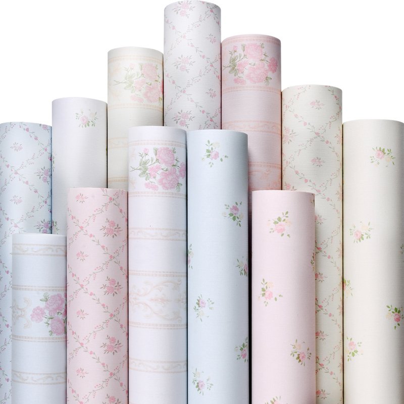 Country Botanical Floral Self-adhesive Wallpaper for Home Renovation Student Dormitory Study Room Waterproof Wallpaper