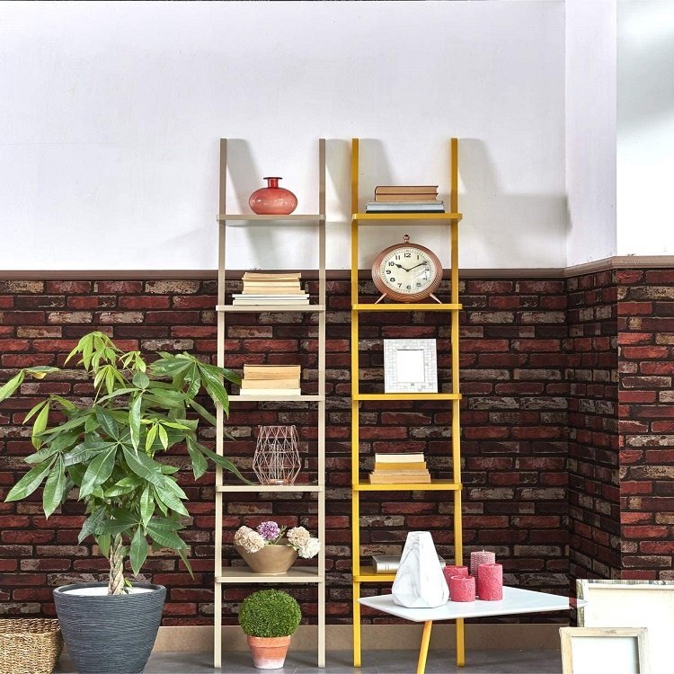 Vinyl red brick 3d contact paper design adhesive waterproof wall panel wallpaper rolls for room walls decor