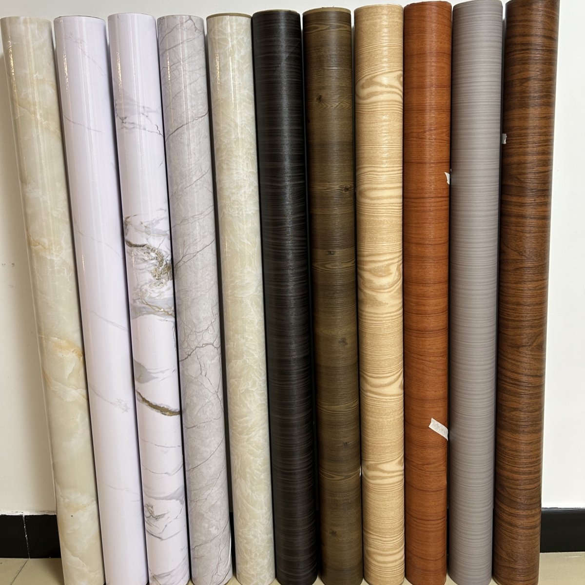 High-quality Wallpaper PVC Self-adhesive Furniture Films 3D Texture Wood Grain Wallpaper Rolls for Interior Hotel Projects