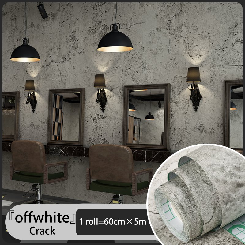 Self-adhesive Industrial Style Wallpaper Rolls Peel and Stick Vinyl Wallpaper for Cafe Store Bar Home Decor TV Background DIY