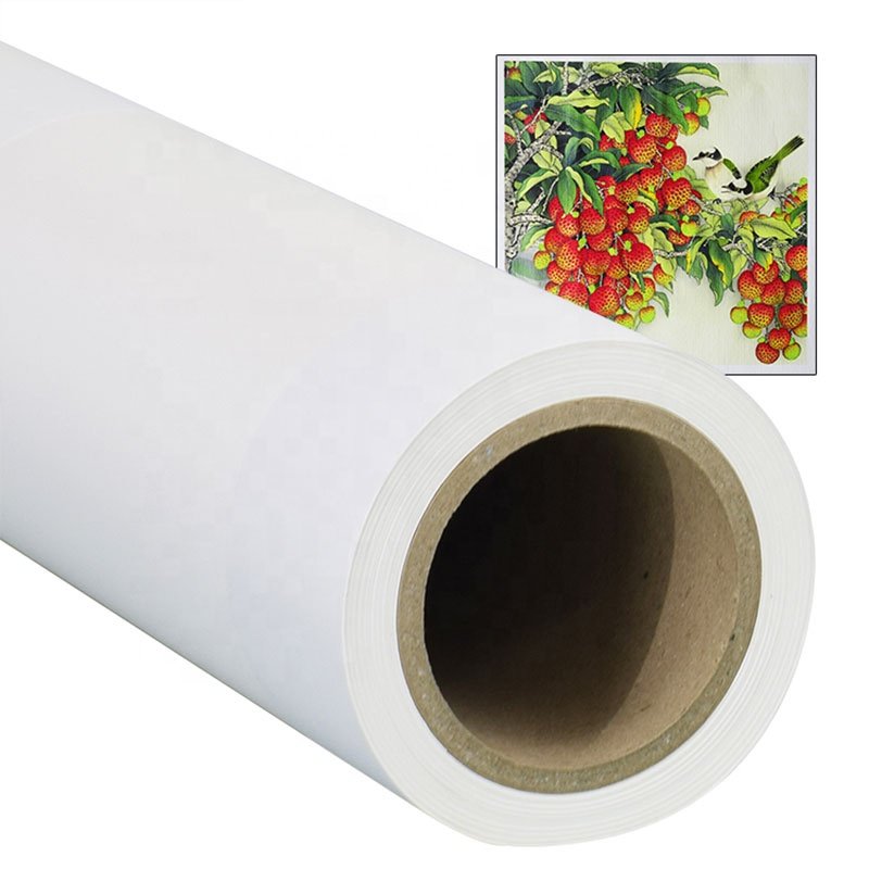 Wide Vinyl Wall Paper White Blank PVC Wallpaper Roll Size For Digital Printing