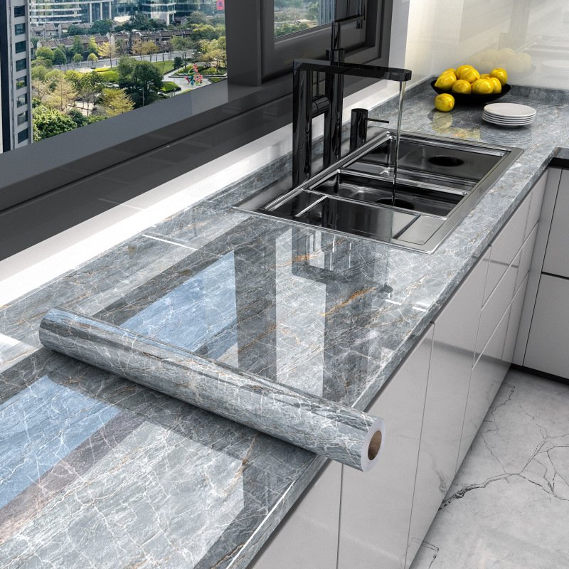 Washable Kitchen peel and stick marble textured vinyl kitchen waterproof modern wallpaper rolls