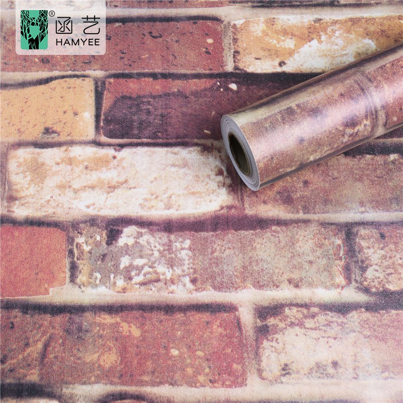 Hot selling decorative contact paper peel and stick 3d brick wallpaper