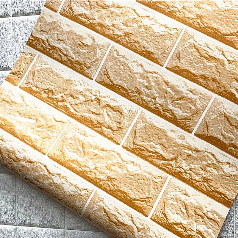Low price Modern 3D Brick PVC Self-Adhesive Wallpaper Waterproof Stone Wall Paper Rolls for living room