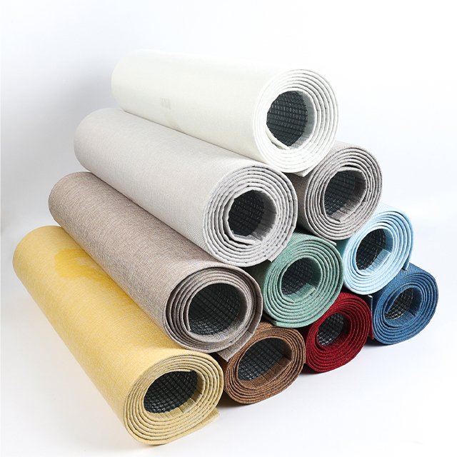 luxury linen fabric wallpaper rolls self-adhesive self adhesive pe foam soft wallpaper