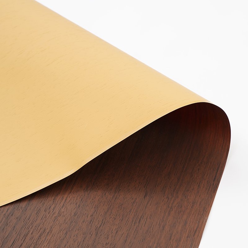 Unique golden walnut texture wallboard new color embossed PP foil roll decorative wood PP film for door furniture film