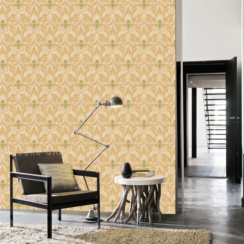 Wallpaper European Wallpaper Modern Luxury Waterproof Vinyl Cotton Feel Wallpaper Self-adhesive