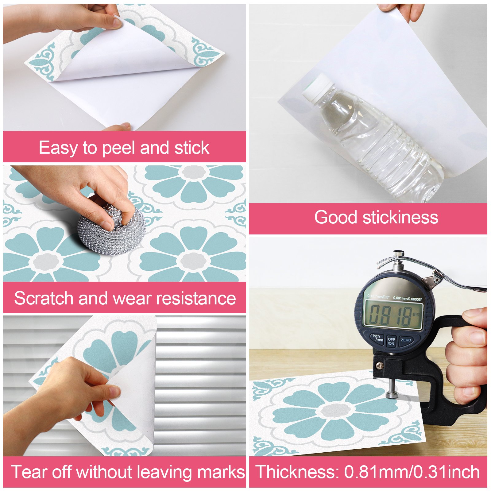 House Decoration Soft Soundproof Floor Paper Self-adhesive Flooring Stickers Tiles DIY Floor Tiles 30*30CM
