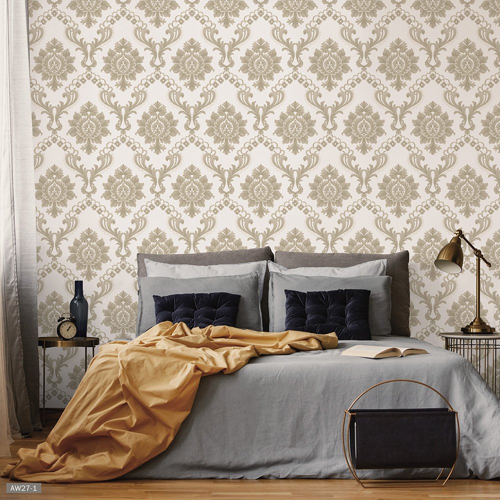 Luxury Damask Design Vinyl Wallpaper Decor PVC Wall Paper