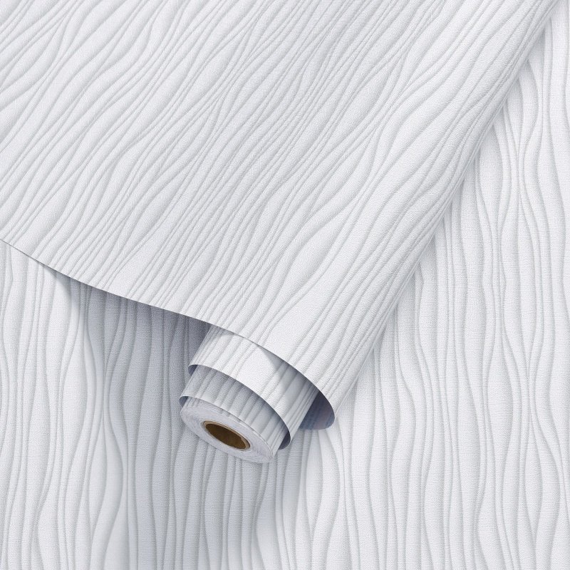 Modern 3D Wall Panel Decoration Wallpaper Roll Decor 3D Cloud Ripple with Stamp Finished Stainless Steel Waterproof Wall Paper