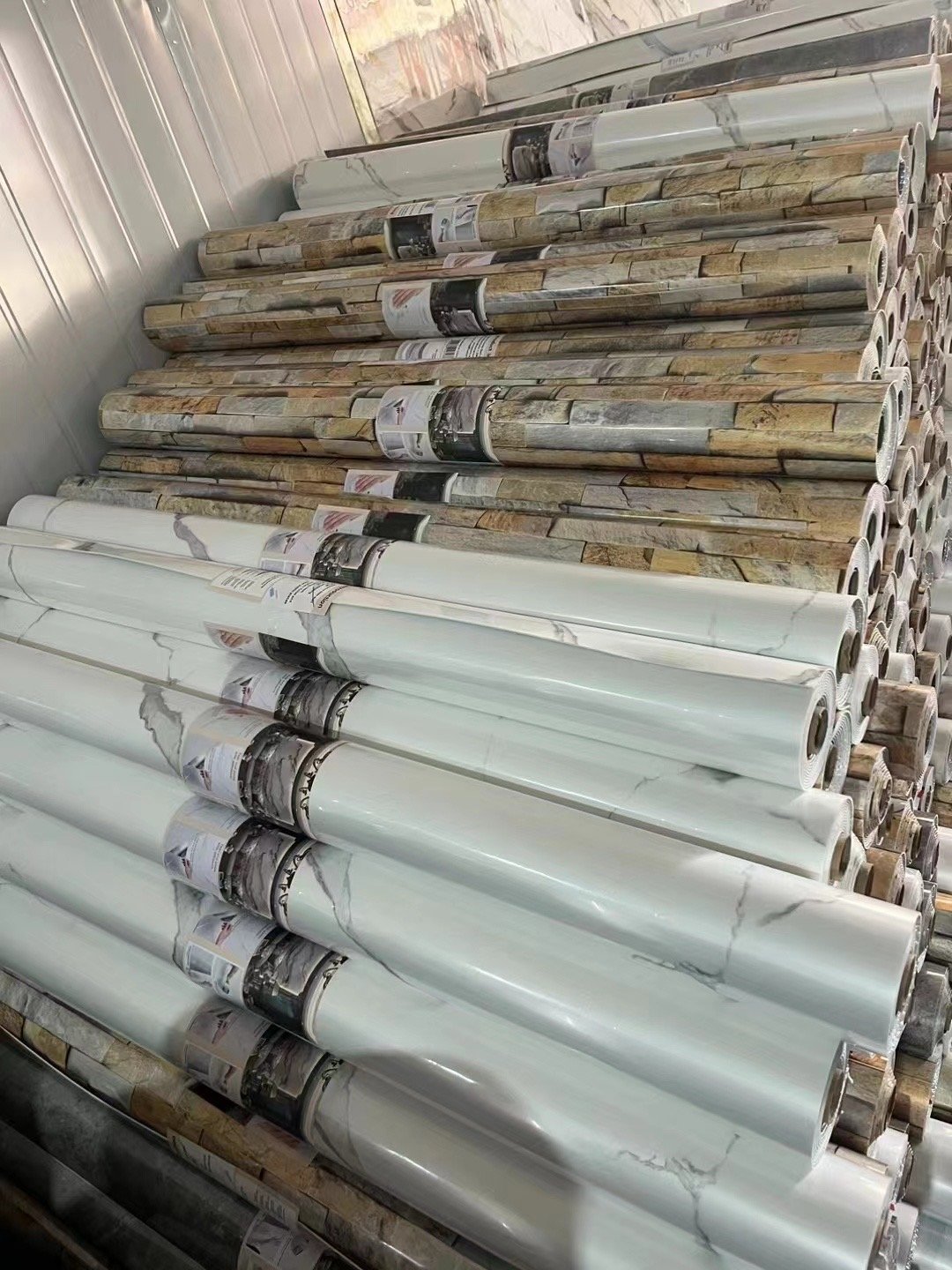 UDK Marble wall foil roll sticker 1.2m*3m waterproof adhesive wallpaper decorative film wall decor Living room sofa background