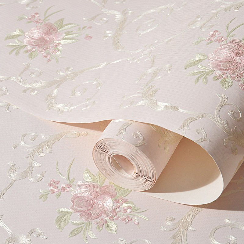 3d pink floral embossed mural wallpaper home decoration flower wallpaper rolls for living room luxury