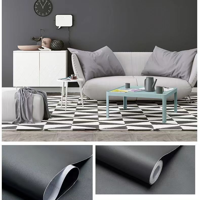 Gray system PVC Peel and Stick Wallpaper Customized Support Black Gray Self-adhesive Wallpaper Rolls