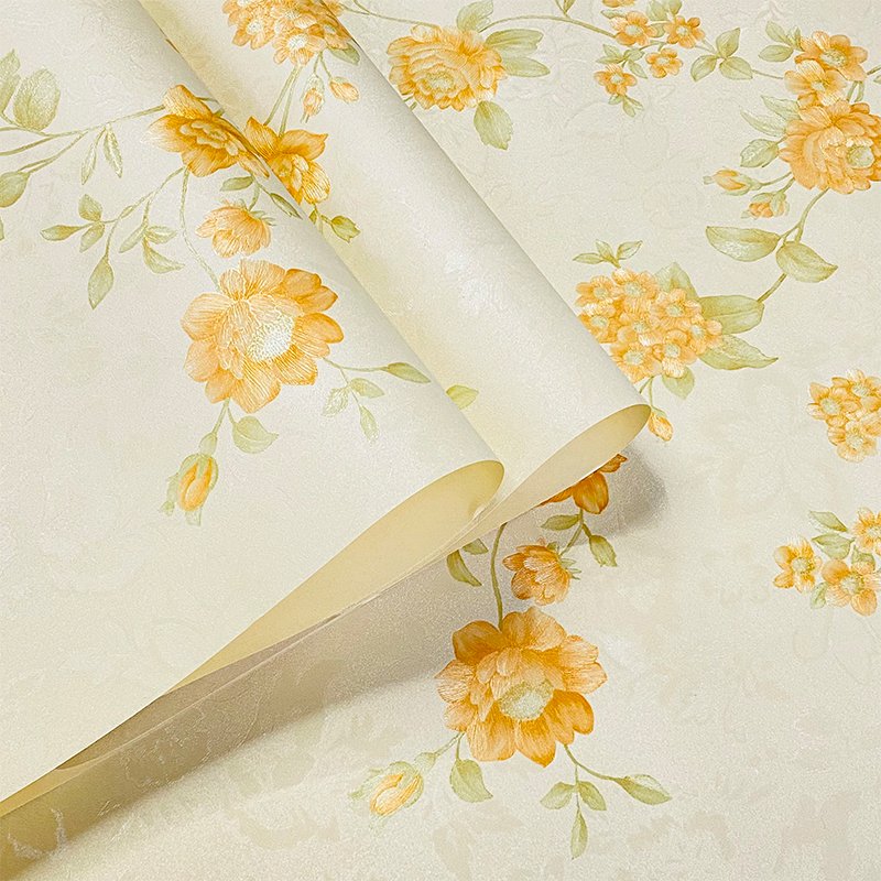 American countryside 3D plant and flower wallpaper bedroom living room dining room background wall beautiful wallpaper