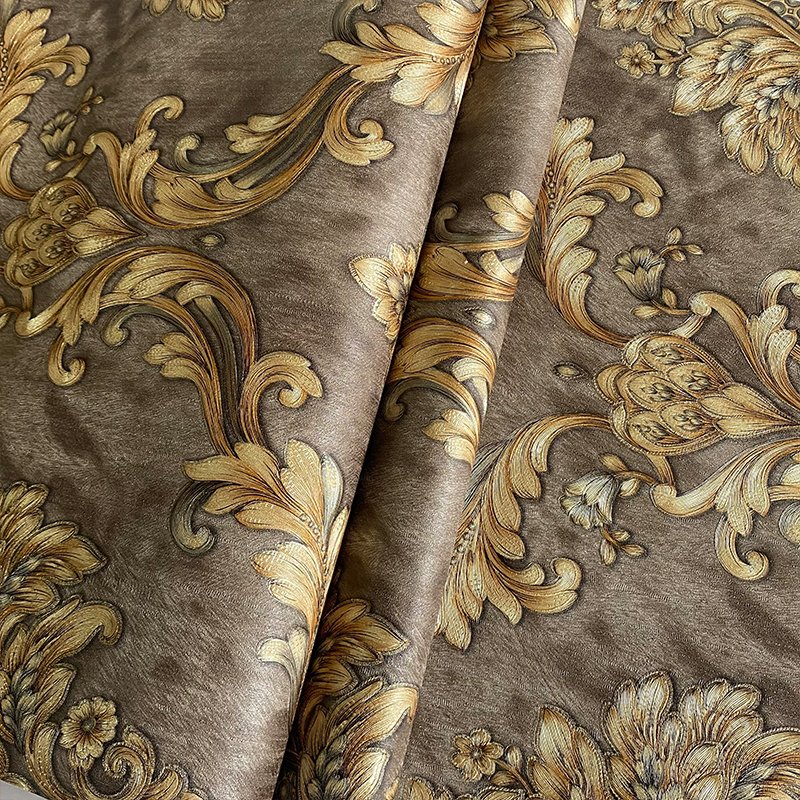 Home decoration materials 3D Damascus wallpaper large flower PVC living room TV background wall wallpaper roll wholesale