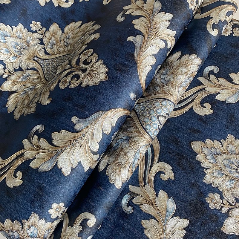 Home decoration materials 3D Damascus wallpaper large flower PVC living room TV background wall wallpaper roll wholesale