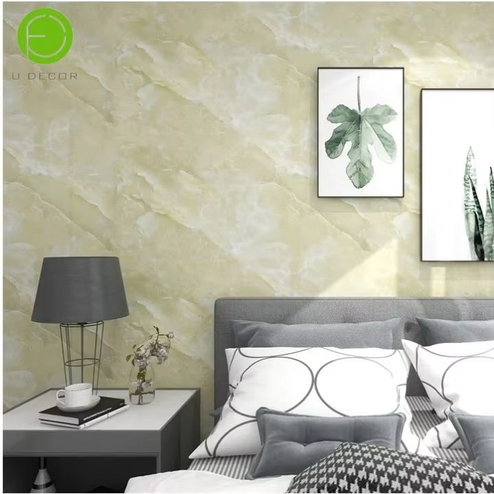 UDK vinyl kitchen marble wall Tile sticker waterproof adhesive tile wallpapers for interior modern wall decoration