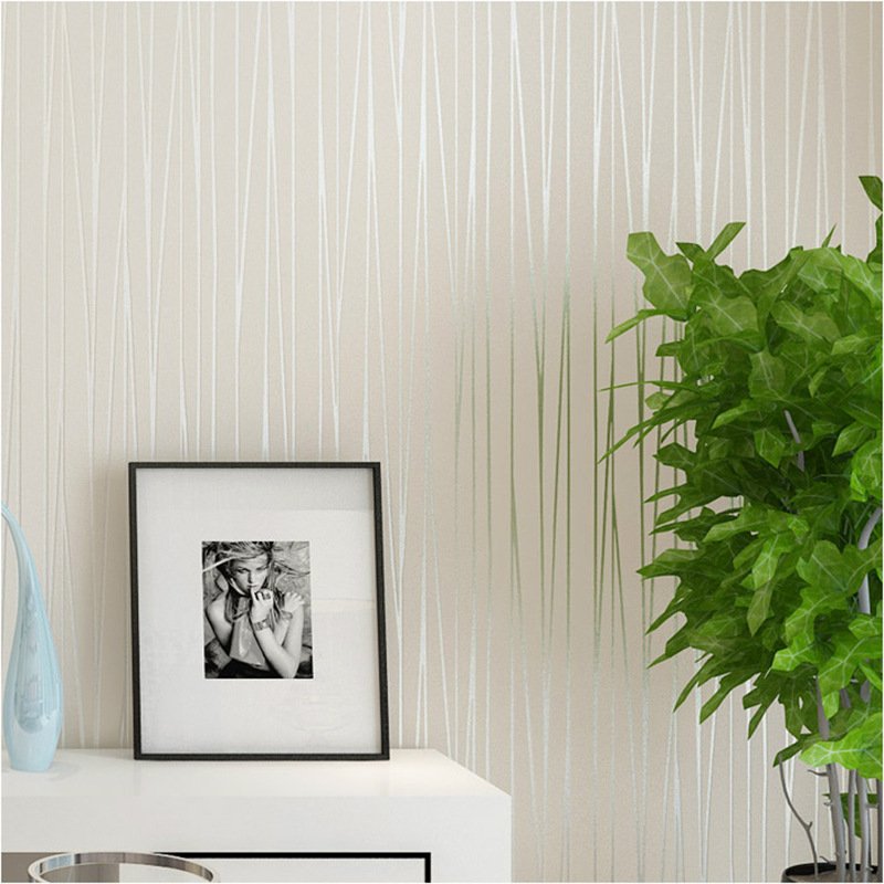 Modern minimalist vertical striped non-woven wallpaper for living room, bedroom, film and television sofa, background wall