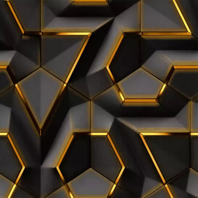 Hot Selling Indoor Modern 3D panel wallpaper Geometric metallic wallpaper for home decoration
