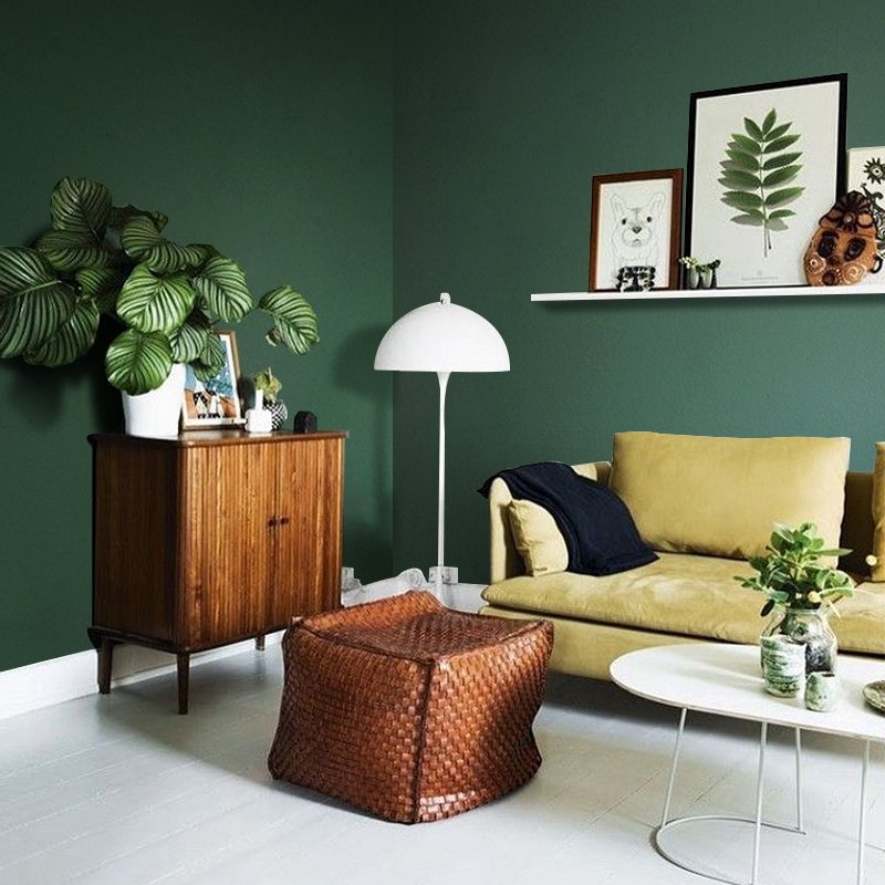 Dark green plain self-adhesive wallpaper bedroom living room clothing store modern simple solid color self-adhesive wallpaper