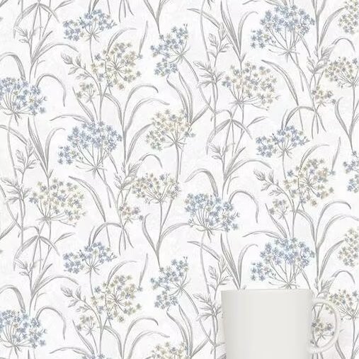 2024 Guangzhou Mywow Wholesale Ready Stock Blooming Flower New Arrival Textured Chinese Little Plum Blossom PVC Wallpaper Roll