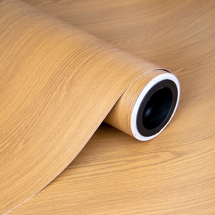 Thicken Vinyl 3D Adhesive PVC Wallpaper Modern Wood Grain Packed in rolls embossed pvc film pvc foil vacuum press membrane